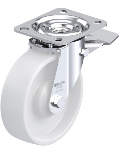 L-PO 125KA-ST pasukamas ratukas su stabdžiais, 125 mm