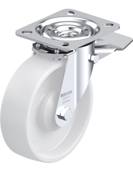 L-PO 125KA-ST pasukamas ratukas su stabdžiais, 125 mm