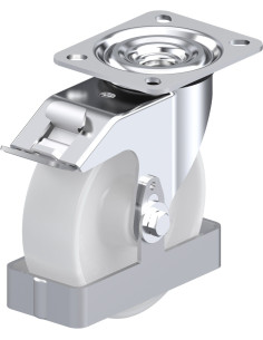 L-PO 125R-FI-FS sintetinis ratukas su stabdžiais