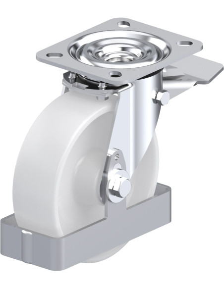 L-PO 125R-ST-FS pasukamas ratukas su stabdžiais 125 mm