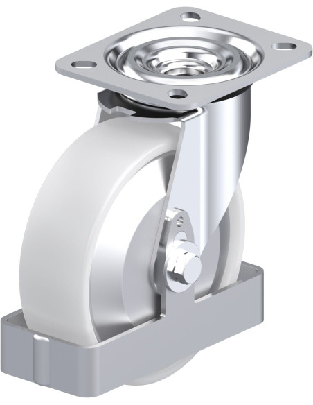 L-PO 125XR-FA-FS sintetinis pasukamas ratukas, 125 mm