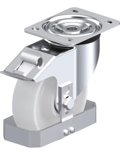 L-PO 150K-FI-FS pasukamas ratukas su stabdžiais, 150 mm