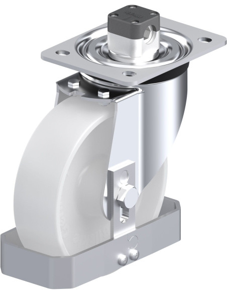 L-PO 160XR-CS11-FS pasukamas ratukas su stabdžiais, 160 mm