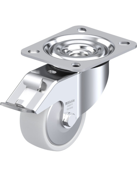 Pasukamas ratukas su stabdžiais L-PO 75R-FI-FA, 75 mm