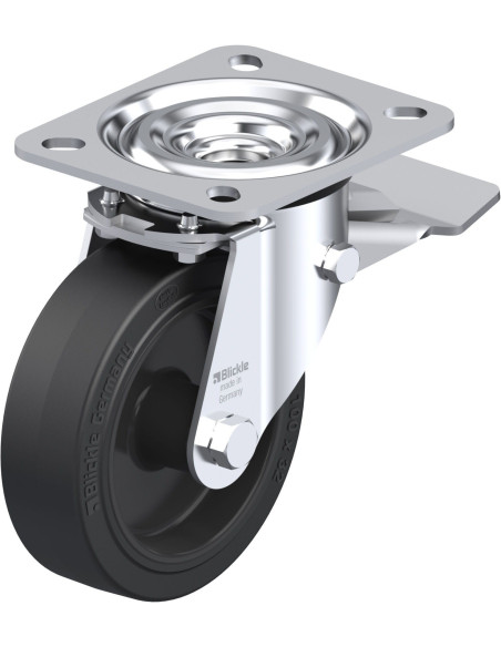 L-POEV 100G-ST pasukamas ratukas su stabdžiais, 100 mm