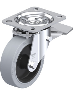 L-POEV 100G-ST-SG - Pasukamas ratukas su stabdžiais, 100 mm