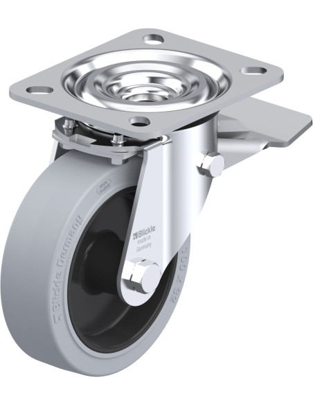 L-POEV 100G-ST-SG - Pasukamas ratukas su stabdžiais, 100 mm