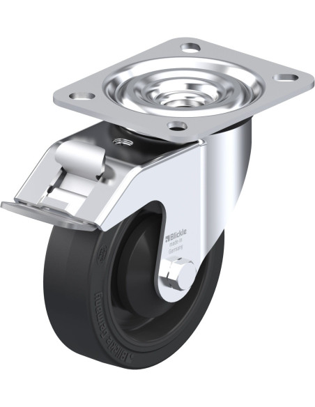 L-POEV 100KA-FI pasukamas ratukas su stabdžiais, 100 mm