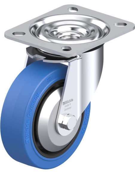 L-POEV 100KA-SB-FA pasukamas ratukas su guma, 100 mm