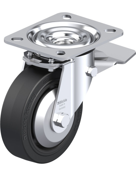 L-POEV 100KA-ST-FA: 100 mm pasukamas ratukas su stabdžiais