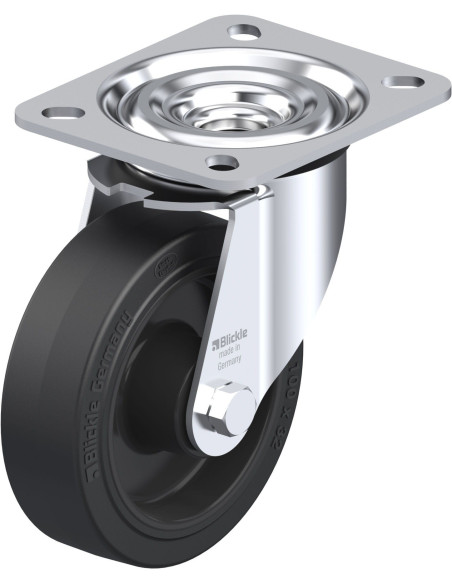 L-POEV 100XR - Pasukamas ratukas su guma, 100 mm