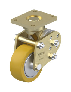 BPFE-ALTH 101K-FA poliuretano spyruoklinis fiksuotas ratukas