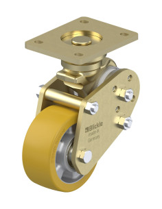 BPFE-ALTH 127K poliuretano spyruoklinis fiksuotas ratukas