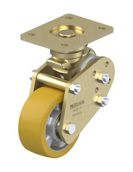 BPFE-ALTH 127K poliuretano spyruoklinis fiksuotas ratukas