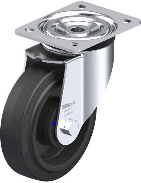 L-POEV 160XKA pasukamas ratukas su guma 160 mm