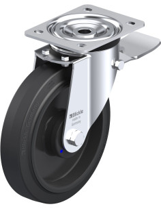 L-POEV 200XKA-ST pasukamas ratukas su stabdžiais, 200 mm