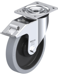 Pasukamas ratukas L-POEV 201XKA-FI-SG su guma, 200 mm