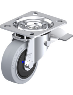 L-POEV 80XKF-ST-SG pasukamas ratukas su stabdžiais, 80 mm