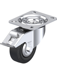 L-POEV 80XR-FI-FA - Pasukamas ratukas su stabdžiais, 80 mm