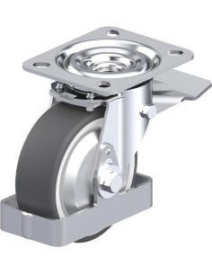 Pasukamas poliuretano ratukas su stabdžiais L-POTH