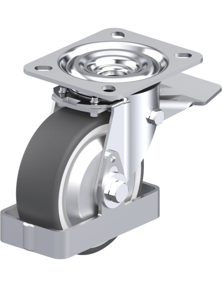 Pasukamas poliuretano ratukas su stabdžiais L-POTH