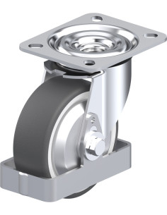 Poliuretano pasukamas ratukas L-POTH 100KA-FA-FS, 100 mm