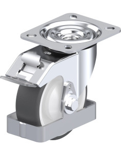 L-POTH 100KA-FI-FS poliuretano ratukas su stabdžiais