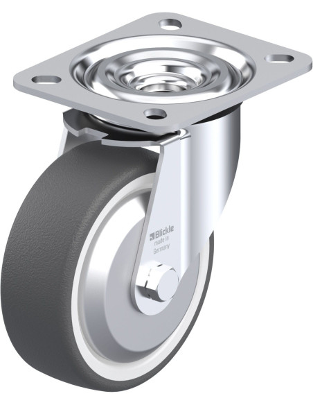 Pasukamas poliuretano ratukas L-POTH 100R-FA, 100 mm