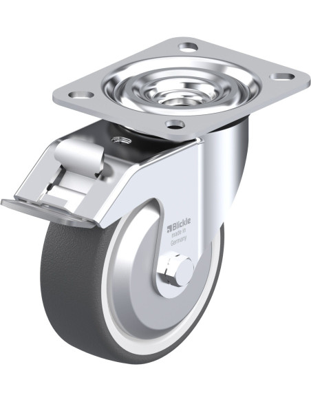 L-POTH 100R-FI-FA - 100 mm poliuretano ratukas su stabdžiais