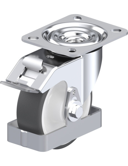 Pasukamas poliuretano ratukas su stabdžiais L-POTH