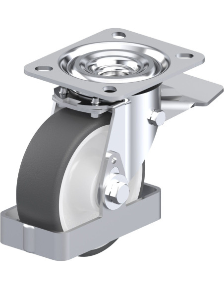 Pasukamas poliuretano ratukas su stabdžiais L-POTH