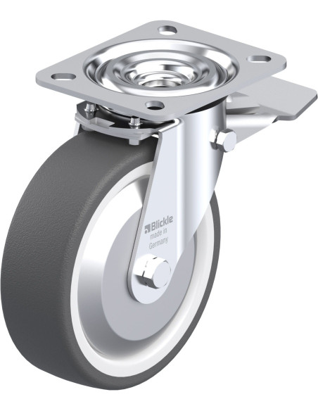 L-POTH 125G-ST-FA poliuretano ratukas su stabdžiais