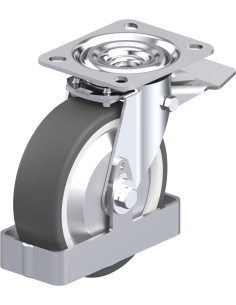 L-POTH 125G-ST-FA-FS poliuretano ratukas su stabdžiais