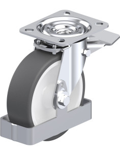 Pasukamas poliuretano ratukas su stabdžiais L-POTH