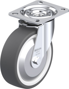 Poliuretano pasukamas ratukas L-POTH 125KA-FA, 125 mm