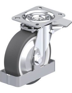 L-POTH 125KA-ST-FA-FS poliuretano ratukas su stabdžiais