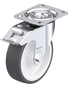 L-POTH 125R-FI poliuretano ratukas su stabdžiais, 125 mm