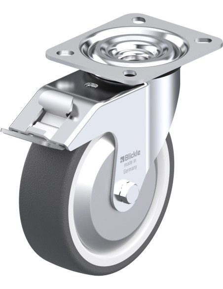 L-POTH 125R-FI-FA poliuretano ratukas su stabdžiais