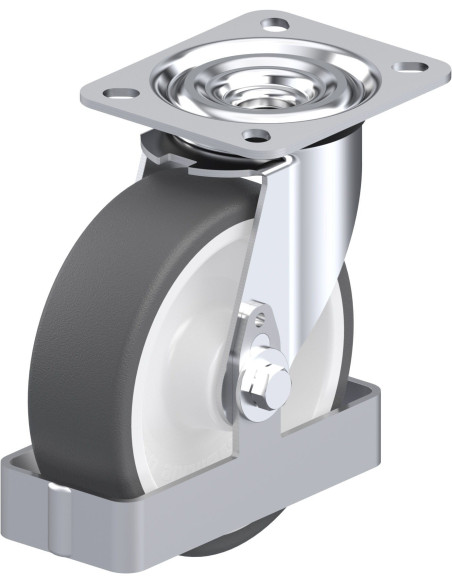 Pasukamas poliuretano ratukas L-POTH 125R-FS 125 mm