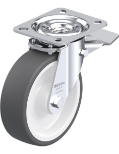 L-POTH 125R-ST Poliuretano Ratukas su Stabdžiais 125 mm