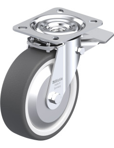 L-POTH 125R-ST-FA - 125 mm poliuretano pasukamas ratukas su