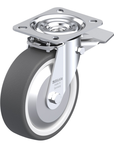 L-POTH 125R-ST-FA - 125 mm poliuretano pasukamas ratukas su