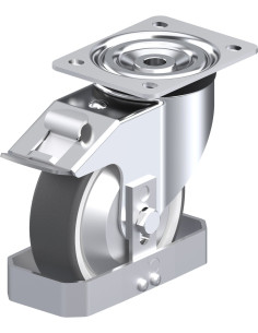 Pasukamas poliuretano ratukas su stabdžiais L-POTH