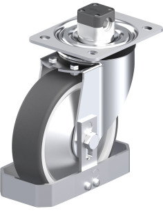 Pasukamas poliuretano ratukas su stabdžiais L-POTH