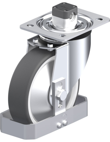 Pasukamas poliuretano ratukas su stabdžiais L-POTH