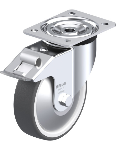 Pasukamas poliuretano ratukas su stabdžiais L-POTH