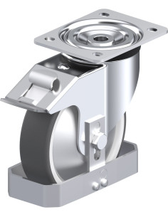 L-POTH 160G-FI-FA-FS poliuretano ratukas su stabdžiais