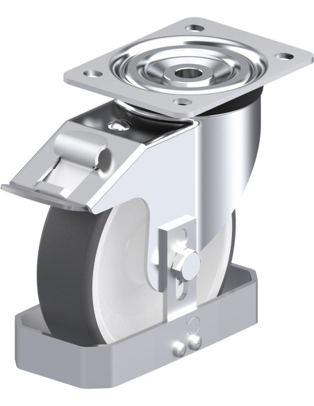 Pasukamas poliuretano ratukas su stabdžiais L-POTH