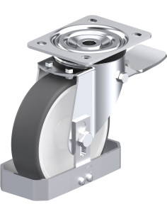 Pasukamas poliuretano ratukas su stabdžiais L-POTH