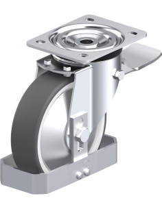 Poliuretano pasukamas ratukas su stabdžiais L-POTH